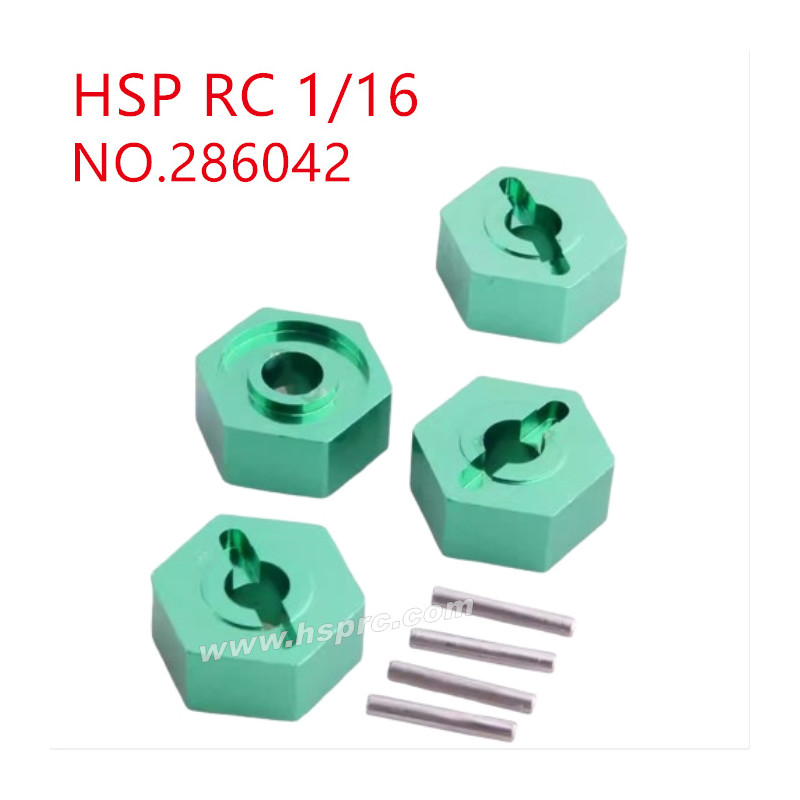 HSP Racing 1/16 Upgrade Parts 12mm connector 286042 green