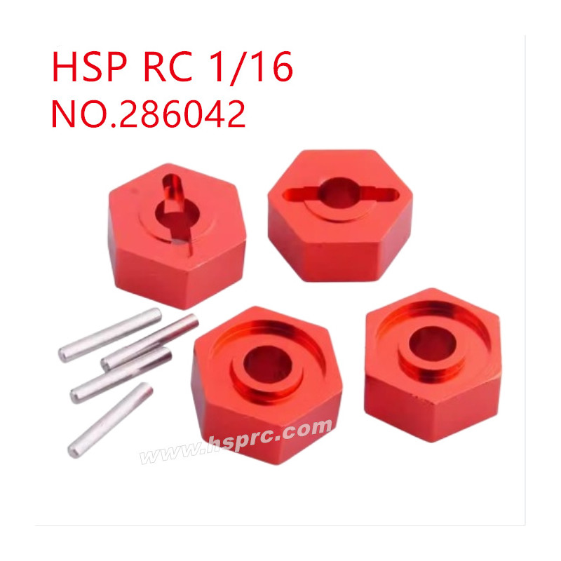HSP Racing 1/16 Upgrade Parts 12mm connector 286042 red