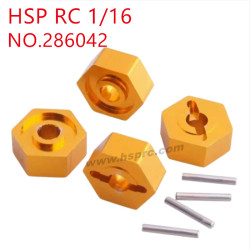 HSP Racing 1/16 Upgrade Parts 12mm connector 286042 yellow