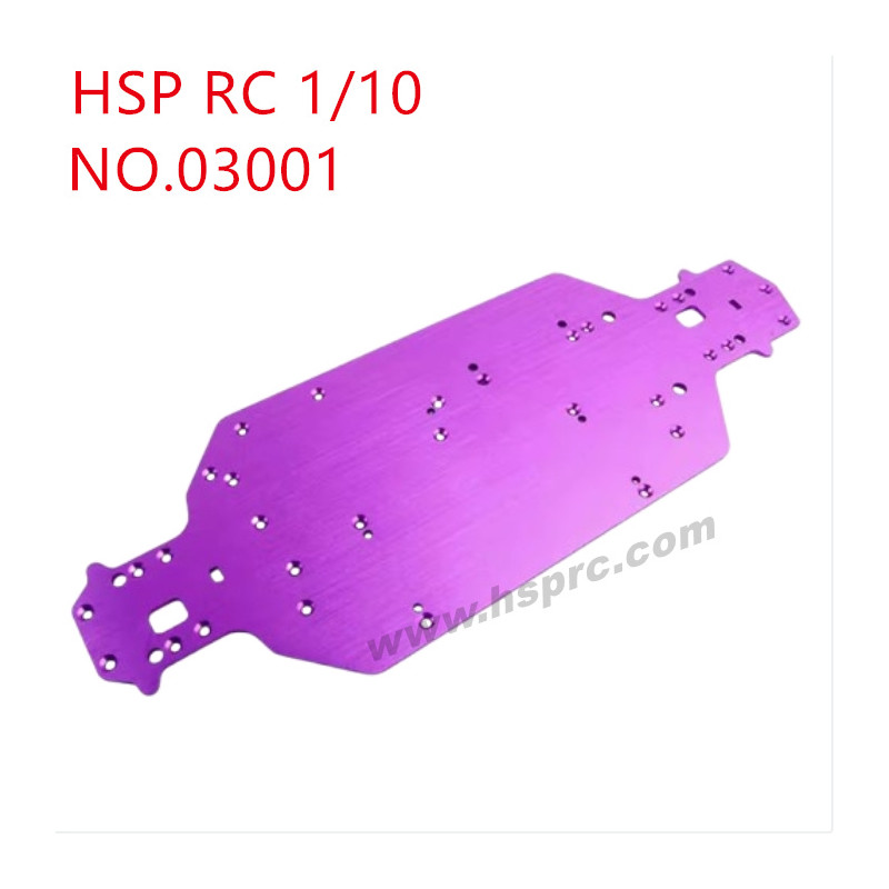 HSP 1/10 RC Car Upgrade Parts Aluminium alloy base plate 03001 purple